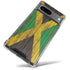 Jamaican Flag Dark Wood Google Pixel 8a Clear Case